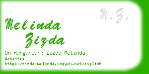 melinda zizda business card